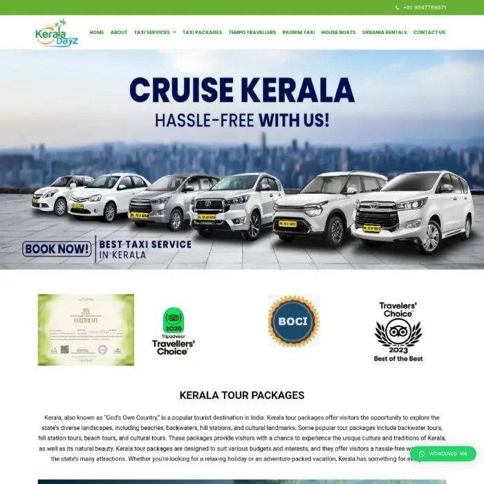 Kerala Dayz website homepage screenshot