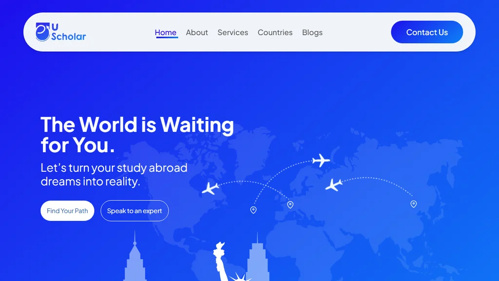 U Scholar International Study Abroad Education Consultancy Web Design Case Study